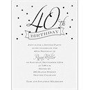 40th Confetti Birthday Party Invitation