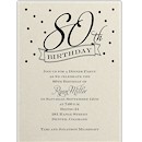 80th Confetti Birthday Party Invitation