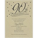 90th Confetti Birthday Party Invitation