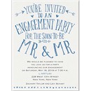 Almost Mr. And Mr. Engagement Party Invitation