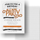 Banners and Dots Birthday Party Invitation