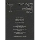 Black Cocktail Party Invitation