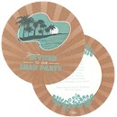 Blue Hawaii Luau Party Invitation