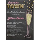 Bubbly Chalkboard Bachelorette Party Invitation