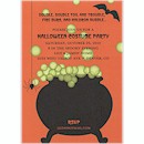 Caldron Bubble Orange Halloween Party Invitation