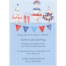Candy Buffet in Blue Birthday Party Invitation