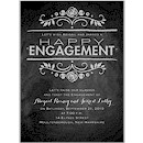 Chalkboard News Engagement Party Invitation