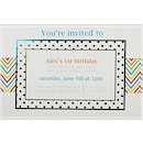 Chevron Birthday Party Invitation