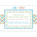 Chevron Gender Reveal Party Invitation