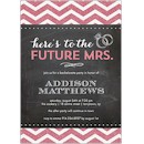 Chevron Dark Pink Bachelorette Party Invitation