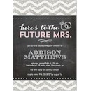 Chevron Light Pink Bachelorette Party Invitation