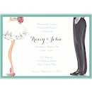 Chic Wedding Couple Rehearsal Dinner Invitation