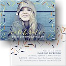 Confetti Sparkle Birthday Party Invitation