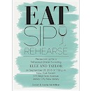 Eat Sip Rehearse Rehearsal Dinner Invitation
