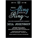 Final Fling Mint Bachelorette Party Invitation