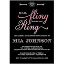 Final Fling Pink Bachelorette Party Invitation