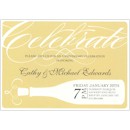 Gold Pop the Top Anniversary Party Invitation