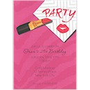 Kiss and Tell Birthday Party Invitation