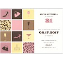 Party Blocks in Rosewood Birthday Party Invitation