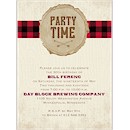 Plaid Party Time Birthday Party Invitation