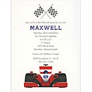 Race Car Bar Mitzvah Party Invitation