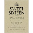 Sweet Sixteen Party Invitation