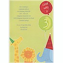 Three Times the Fun Birthday Party Invitation