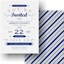 Type and Stripes Party Invitation