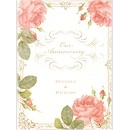 Vintage Cabbage Rose Anniversary Party Invitation