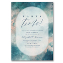 Watercolor Party Time Invitation