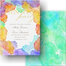 Watercolor Shine Dinner Party Invitation