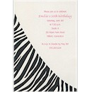 Zebra Stripe 16th Birthday Party Invitation