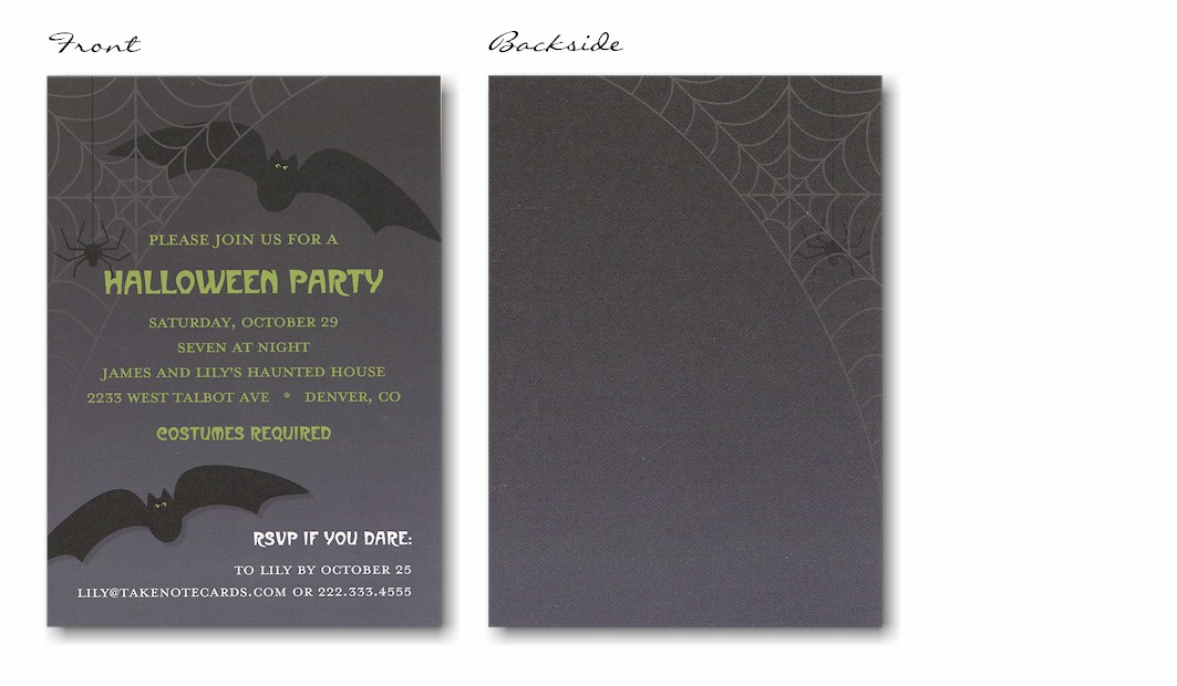 Bats Night Out Halloween Party Invitation