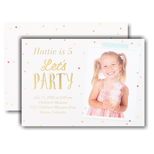 Colorful Party Birthday Party Invitation