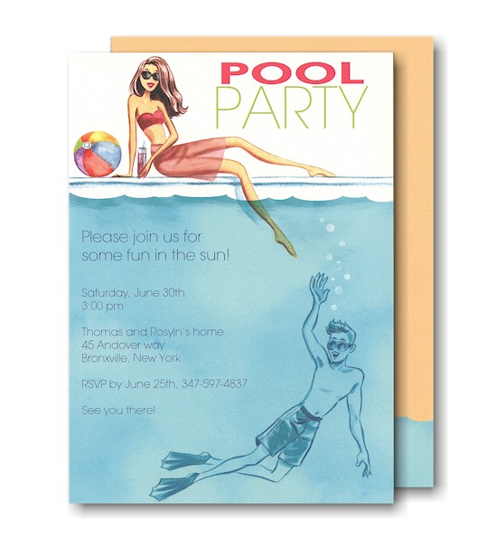 Cool at the Pool Party Invitation
