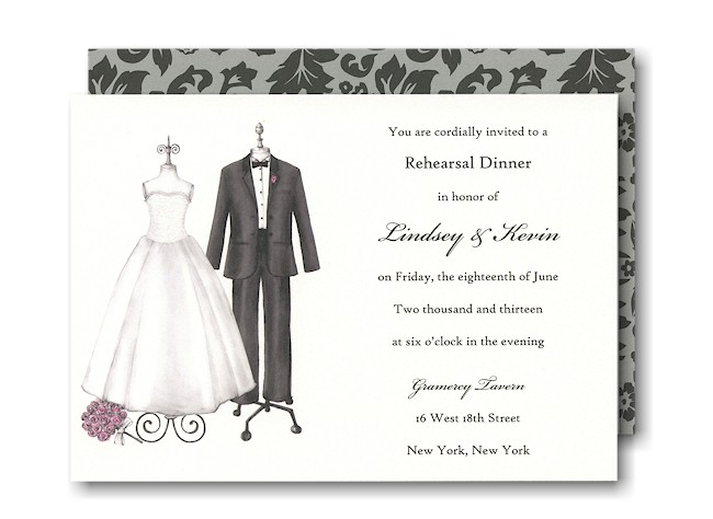 rehearsal dinner attire wording