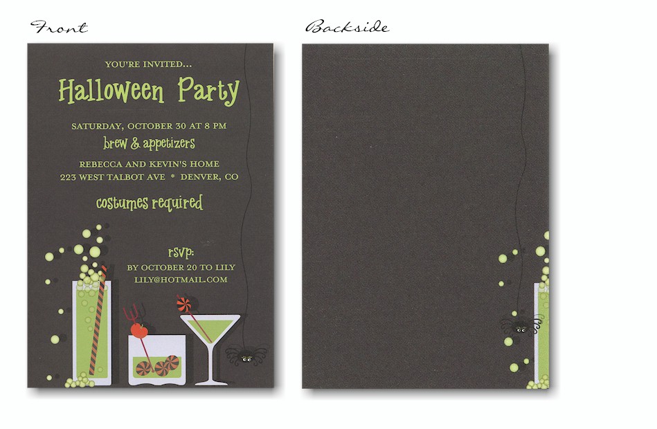 Drinks Sweet Style Halloween Party Invitation