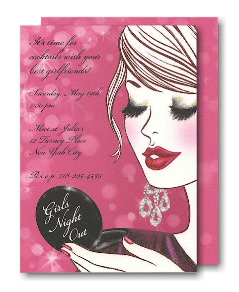 Glam Girl Girls' Night Out Party Invitation