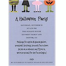 Kids' Costumes on Blue Halloween Party Invitation