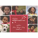 Red Valentine's Hearts Multi-Photo Valentine Card