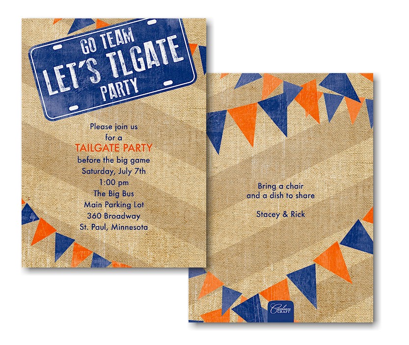 Let's Tailgate Party Invitation