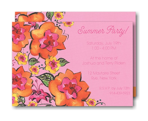 Pink Garden Party Invitation