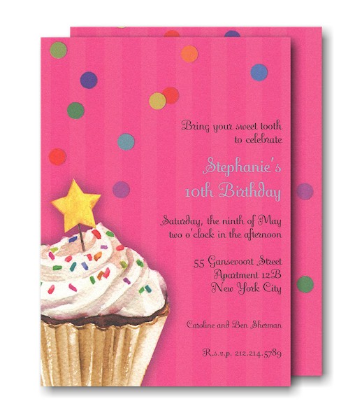 Sprinkles & Confetti in Pink Party Invitation